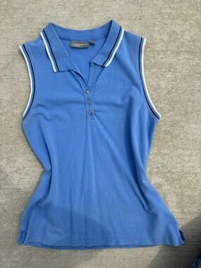 Y2k Blue Sleeveless Polo by croft & barrow